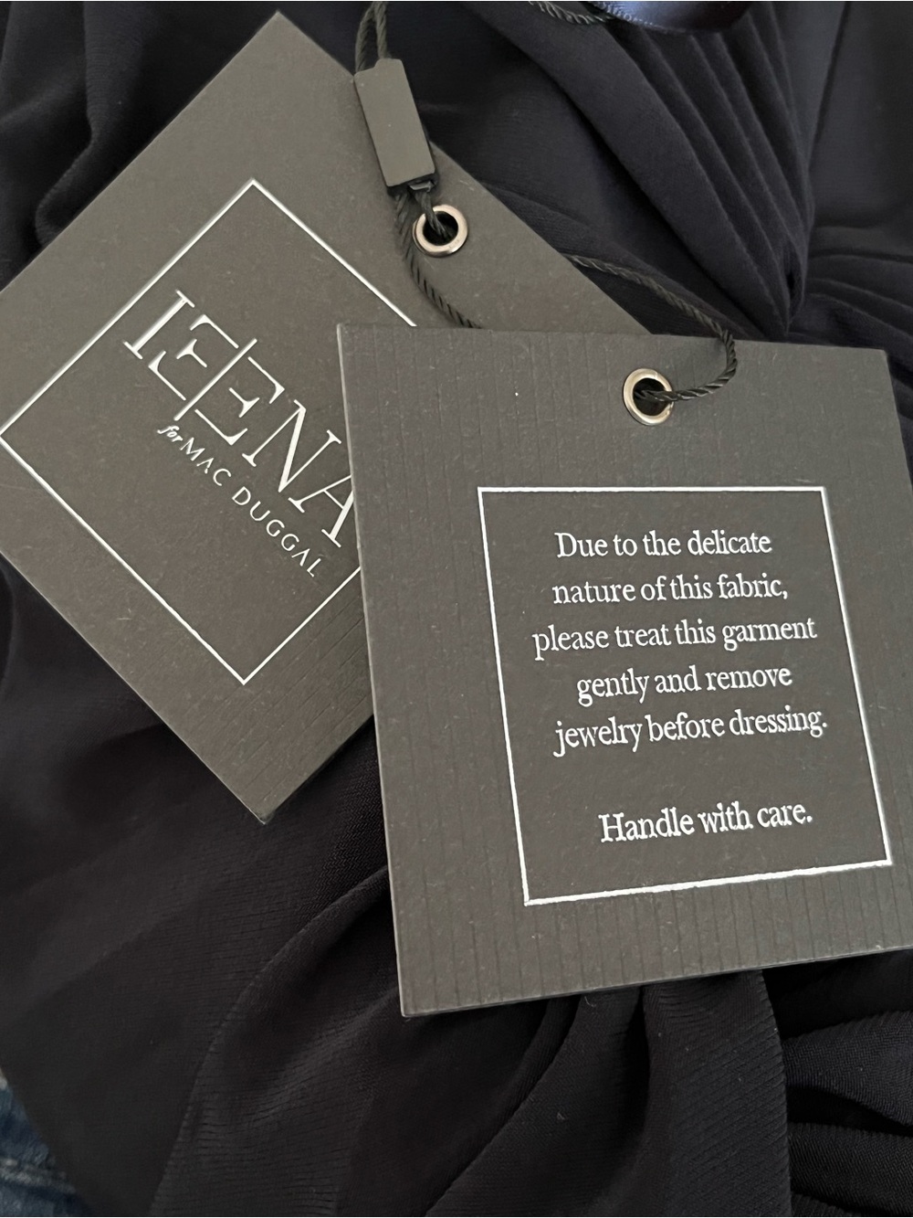 Ieena for Mac Duggal Navy One Shoulder Ruched Jersey Evening Gown, Size 4, NWT - Picture 5 of 10